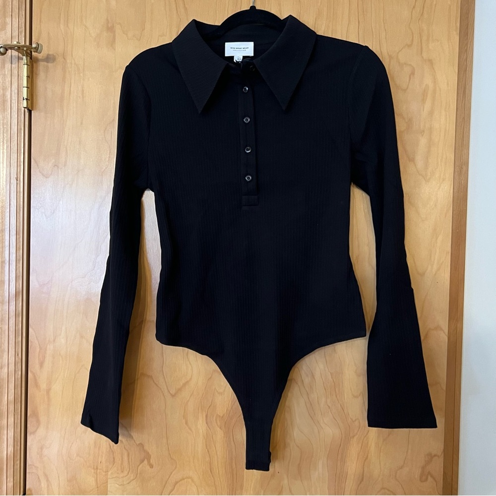 NWT Kia Ribbed Bodysuit in Black